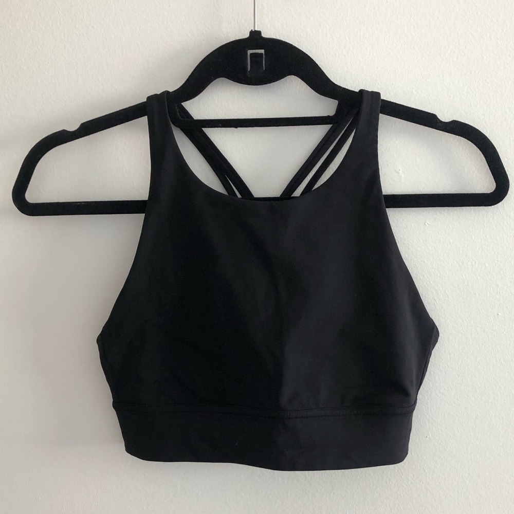 Lululemon x Soulcycle High Neck Sports Bra, Black